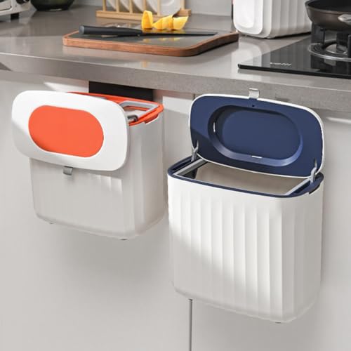Caneca de basura compacta con tapa corrediza para montaje en pared miniatura 5
