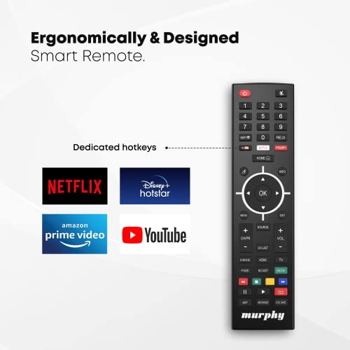 Image of Murphy 80 Cm (32 Inches) Hd Ready Android Smart Led Tv With Smart Remote | Mb3201 - Black