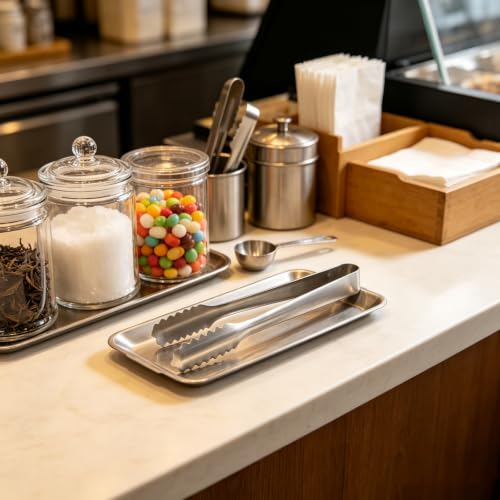 Miniatura 6 de 10 Pinzas Pinzas Para Hielo Acero Inoxidable Pinzas Para Dulces Pinzas Para Azúcar Para Banquetes De Boda, Buffets, Parillas Y Picnics Herramientas Prácticas Para Uso Diario En Hogares, Restaurantes