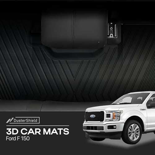 Compatible with Ford F-150 2015-2024 2025 – All-Weather Custom Fit Floor Mats, Heavy Duty TPE Car Mats Full Set for SuperCrew Cab
