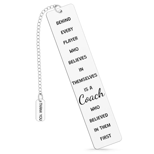 Coach Gifts for Men Women Coaches Appreciation Gifts Bookmark Basketball Soccer Football Baseball Softball Gymnastics Dance Cheer Coaches Gift Birthday Christmas Thanksgiving Gift for Coach Book Marks