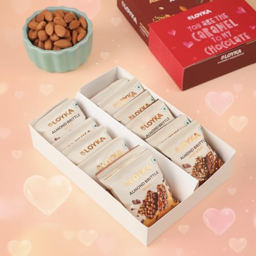Image of Loyka Almond Brittle Assorted Valentine Gift Box 14 Pcs | Premium Chocolate Gift Box