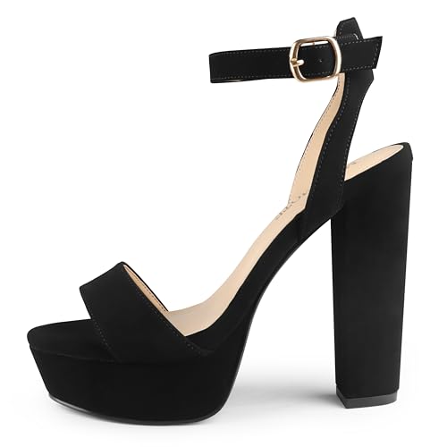 Image of MERUMOTE Women's Fashion Platform Sandals Block Heels Wedding Summer Dress Shoes