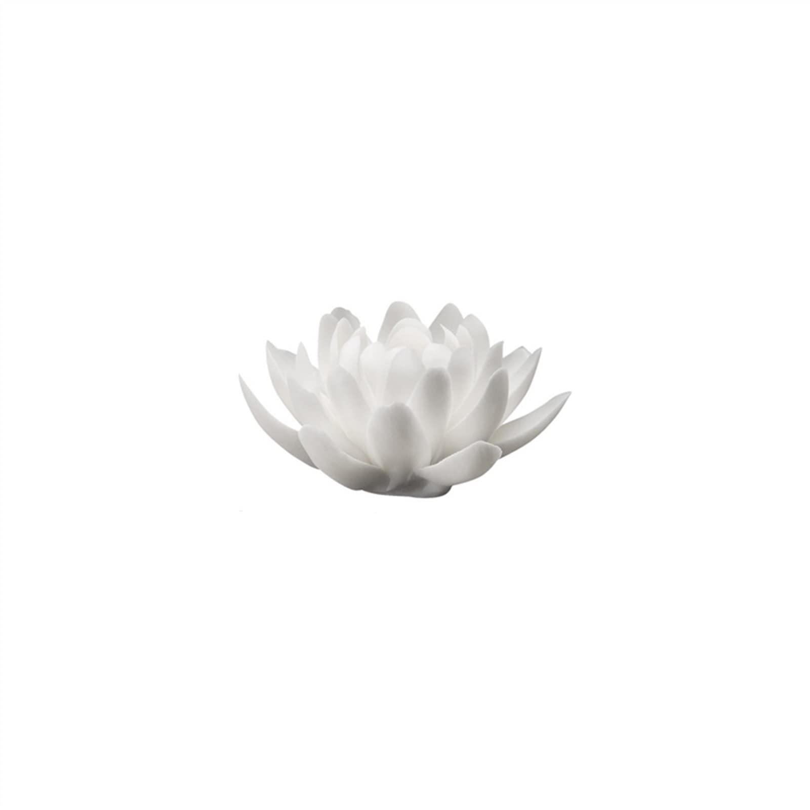 Home Decor Plant Statue Ornaments White Lotus Ceramic Sculpture Decorations Villa Study Tea Room Decorative Crafts Home Desktop Decors Sculptures (Size : Small)