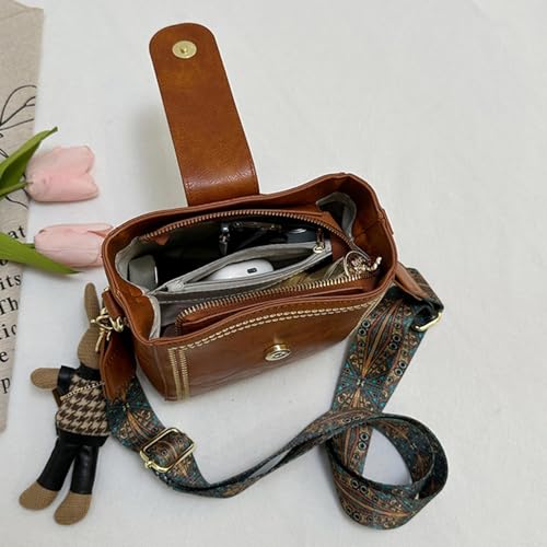 NEBIL Vintage Bucket Bag, Women's Crossbody Bags, Bootara Bucket Bag, Vintage Shoulder Bag with Adjustable Widened Strap3