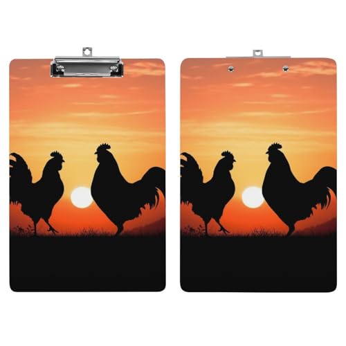 Porte-bloc acrylique poules format A4 pour écrire debout sans table - 7