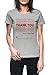 Plastic Bag Shirt - Thank You damski szary t-shirt z krótkim rękawem Women's Grey T-Shirt, szary, XL