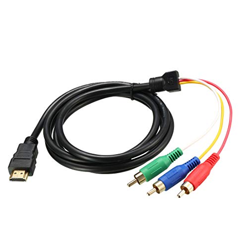 uxcell HDMI to 3 RCA Cable RGB Male to Audio Video AV Conversion
