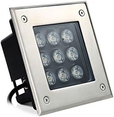 9W LED Outdoor Buried Spot Light Square Fixture Underground Lamp Warm White