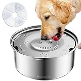MewDgland Dog Water Bowl Dispenser, No Spill Water Bowls for Dogs & Slow Feeder Stainless Steel Dog Bowl - Anti-Slip Pet Water Bowl Dispenser for Messy Drinkers