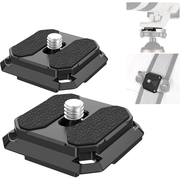 NEEWER QPR-5 płytka szybkiego zwalniania 38 mm kwadratowa płytka montażowa do kamery typu Arca QR kompatybilna z klipsem do kamery Peak Design Capture V3 szybki przełącznik z 4 agrafkami