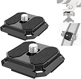 NEEWER Quick Release Plate 38mm Square Arca Type QR Camera Mount Plate for Camera Strap Clip, Tripod Head to Shoulder Strap Quick Switch with 4 Safety Pins, QPR-5