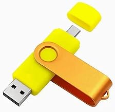 Compact 128MB USB Flash Drive – Classic Storage for Documents, Photos & Essential Files, Plug-and-Play Keychain Design(Yellow)