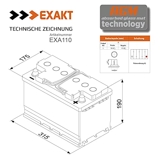 AGM-Batterie 110Ah 12V für Solaranwendungen und Wohnmobile