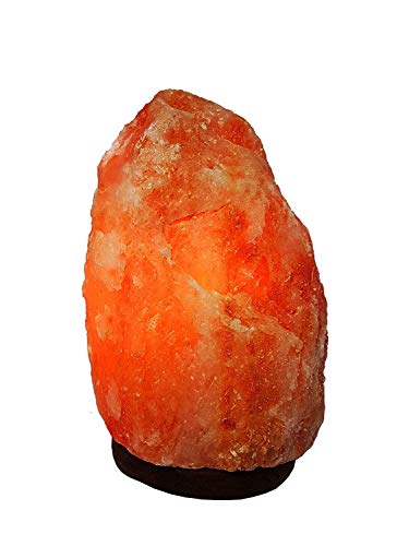 Preisvergleich Produktbild Salzlampe "Rock" 4 - 6 kg mit Holzsockel, Krsitallsalz, Salzlampen