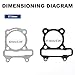 Minho GY6 150cc Complete Long Case Engine Gasket Kit Fit for Chinese GY6 4-Stroke 152QMI 157QMJ Engine Scooter Moped ATV Go Kart,57.4mm Cylinder Gasket