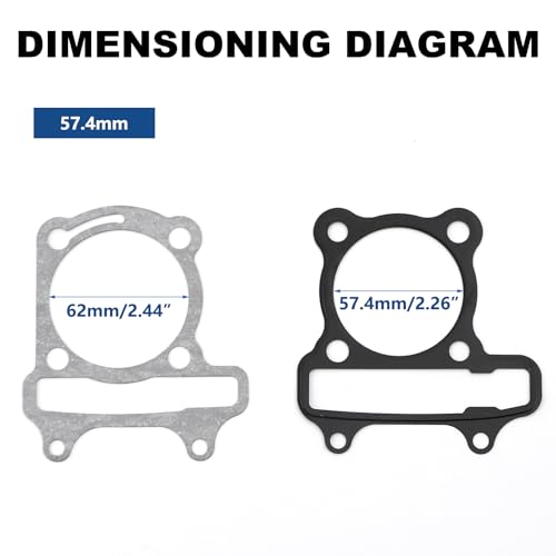 Image of Mokuo 57.4MM GY6 Cylinder Gasket Kit for Chinese GY6 150CC 4-Stroken 152QMI 157QMJ Engine