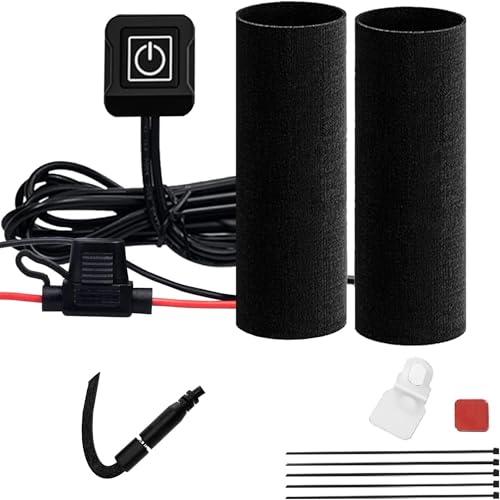 OXWIND 12V Motorcycle Heated Grips Cover, Universal Handlebar Grip, 3 Temperature Settings, IP67 Waterproof, ATV Scooter Motorcycle Hand Grip Heater Warmer Hot with Switch & Fuse by OXWIND - Used condition - US$15.94