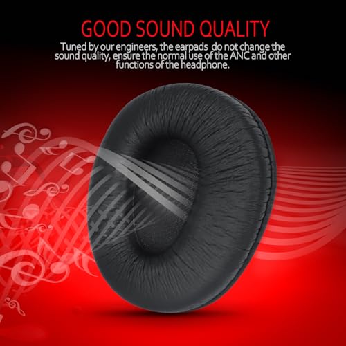 Repuestos almohadillas para Sony MDR-V600 y Sony MDR-7509HD, cuero protein y espuma memory foam, color negro miniatura 4