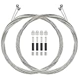 4-Pack Galvanized Steel Bike Shifter Cable Kit - 1.2mm Universal Derailleur Gear...