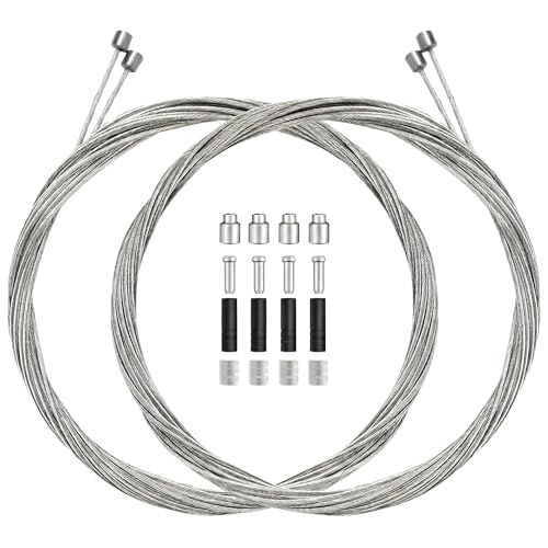 4-Pack Steel Bike Shifter Cable Kit for MTB & Road Bikes