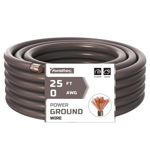 AWELTEC 0 Gauge Wire, 25 Feet Black Power Ground Wire Cable, Primary Automotive Wire, Copper Clad Aluminum Wire for Battery Cable, Car Audio, Amp Wiring, Generator, Automotive, RV