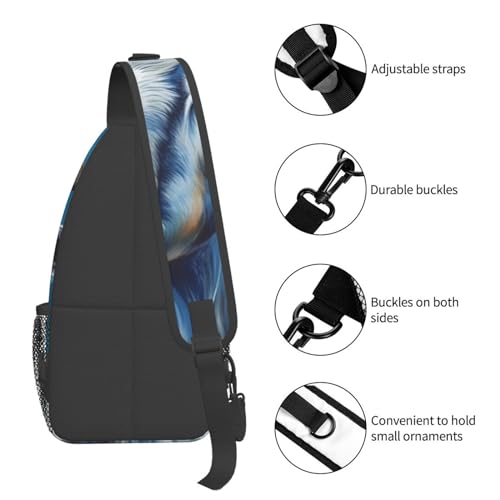 Mochila deportiva tipo sling negra para ciclismo y senderismo miniatura 4