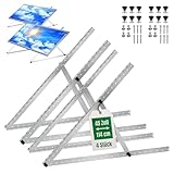 4 Stück (2 Paare) Solarpanel Halterungen 114 cm, robustes Aluminium Winkelprofil, Solarhalterung: Montage für Balkon, Wand, Flachdach, Wohnmobil, Zubehör Balkonkraftwerk, Solarpanel Ständer