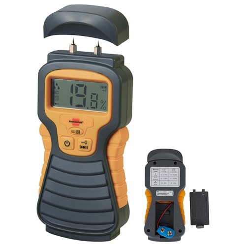 Brennenstuhl Feuchtigkeits-Detector MD (Feuchtigkeitsmessgerät/Feuchtigkeitsmesser für Holz oder Baustoffen, mit LCD-Display)