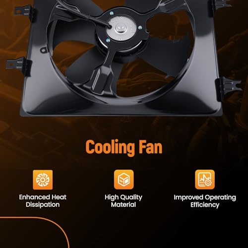 Image of maXpeedingrods Air Conditioner AC A /C Condenser Cooling Fan Assembly w /Motor for Honda Odyssey 1999-2004, 620231 HO3113115 38615P8FA00