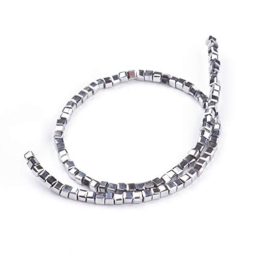 50 x Glass Beads Crystal Beads 2 x 2 mm Choice of Colours Bohemian Czech Glass Cut Beads (Silver), Gold,Silver,White - Image 3