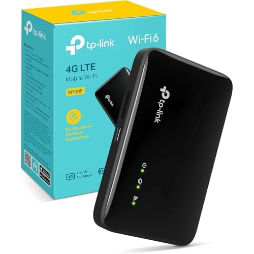 TP-Link M7005 4G MiFi Router, WiFi Dongle, Portable WiFi with SIM Slot,Dual Band Mobile WiFi 6 Router,Plug and Play MIFI,Long Battery Life,Portable Ho