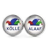 MATERIAL/ GRÖSSE: Durchmesser Außenkante: 1,4 Zentimeter – Ohrringe vollständig aus Edelstahl und Glas gefertigt