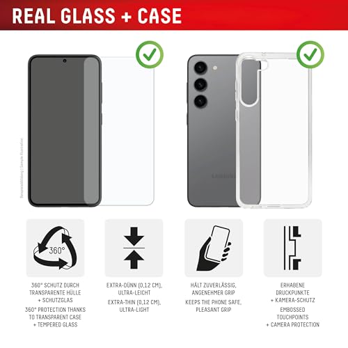 Displex verre véritable + étui Google Pixel 9a évite les rayures