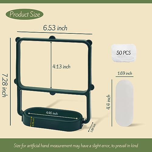 Miniatura 2 de Multivalue Cesta De Filtro Para Fregadero, Multifuncional Cesta De Esquina Fregadero Con 50 Bolsas De Filtro De Nylon Desechables Para Filtrar Los Residuos De Alimentos Verde