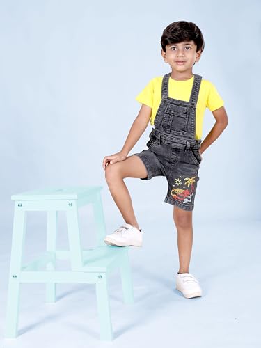 Image of KiddoPanti Boys Denim Dungaree Shorts