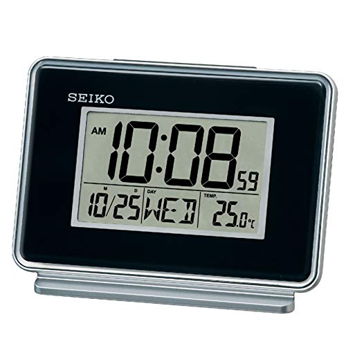 Seiko Hudson Everything Bedroom Digital Alarm Clock, Black #TOP5
