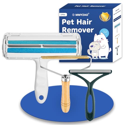 Brosse Anti Poils Animaux,Rasoir Anti Bouloche Manuel,Lot de 3 Chat Chien Accessoire,Ramasse Poils,Brosse Anti Poil pour Vetement,Canapé,Voiture,Lit,Tapis