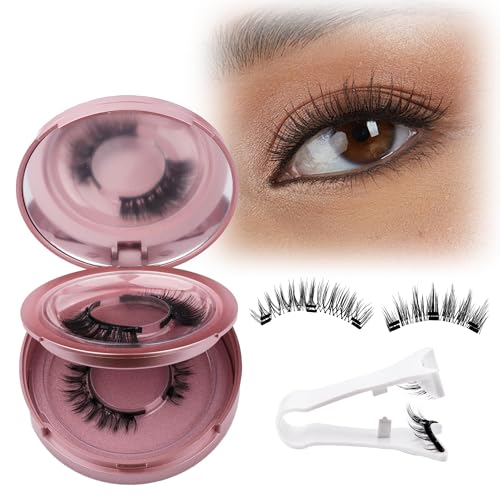 GEMERRY Magnetic Eyelashes with Applicator Soft Magnetic Lashes Natural Look No Glue Needed Lash Applicator Tool Kit DIY at Home for Beginners