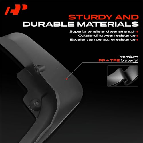 Image of A-Premium Mud Flaps Compatible with Audi | Compatible with Audi Q7 SQ7 2020-2021, No Drilling Required Mud Guards with Hardware Accessories, Set of 4 Front and Rear