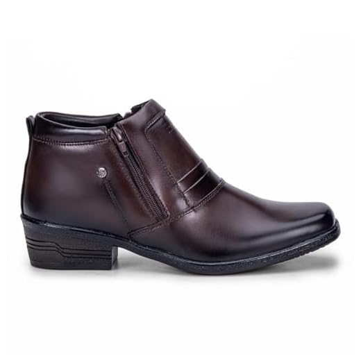 Bota Masculina Social Country Couro Bovino Bico Quadrado Sola Costurada Toda Espumada Por Dentro Confortável (Marrom, BR, Adulto, Numérico, 37)