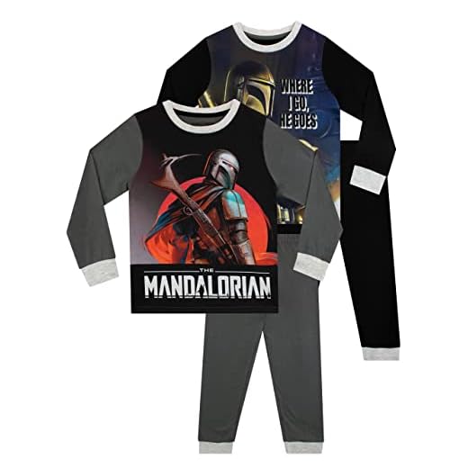 Star Wars Pijama para Niños The Mandalorian 2 Pack Multicolor 12-13 años