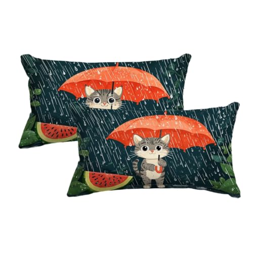 Housse de coussin chat 40x80 lavable pour canapé et salon - 2