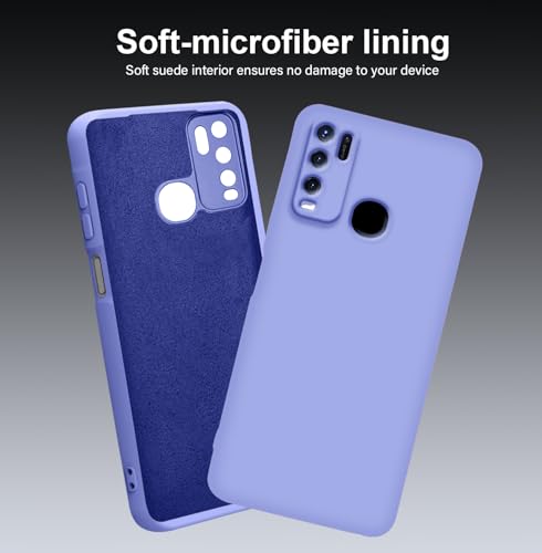 Image of TRUEUPGRADE Liquid Silicone Designed Back Case Cover for Vivo Y50 | Microfiber Inside, Full Protection | Bumper Back Cover Case for Vivo Y50 Purple