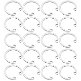 QUARKZMAN 30 Stück Sprengringe 22mm Innen-Sicherungsring Scheibenringe 304 Edelstahl Sicherungsscheiben C-Clips Für Nutenwellen Bolzen Silberfarben