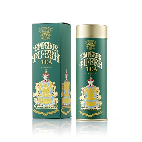 TWG Tea | Emperor Pu Erh, té negro de hoja suelta en lata de regalo de alta costura de 100 g