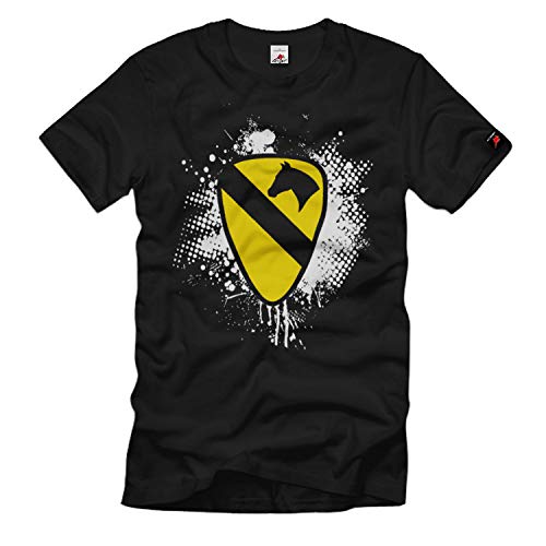 T-shirt Vietnam 1st Cavalry Division noir S - Cadeau idéal pour passionné