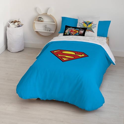 Funda nórdica Superman 100% algodón BELUM con botones 180X240 2