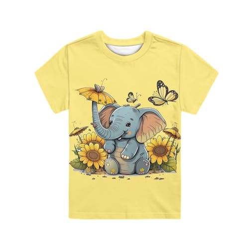 Image of WELLFLYHOM Kids Tshirts Girls Boys Short Sleeve Crewneck Tees Shirts Casual Sport Pullover Tops Size 3-16 Years