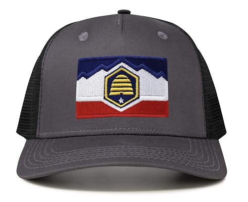 Image of International Tie State Hat for Men and Women, Adjustable Snapback Trucker Baseball Cap with Embroidered Patch